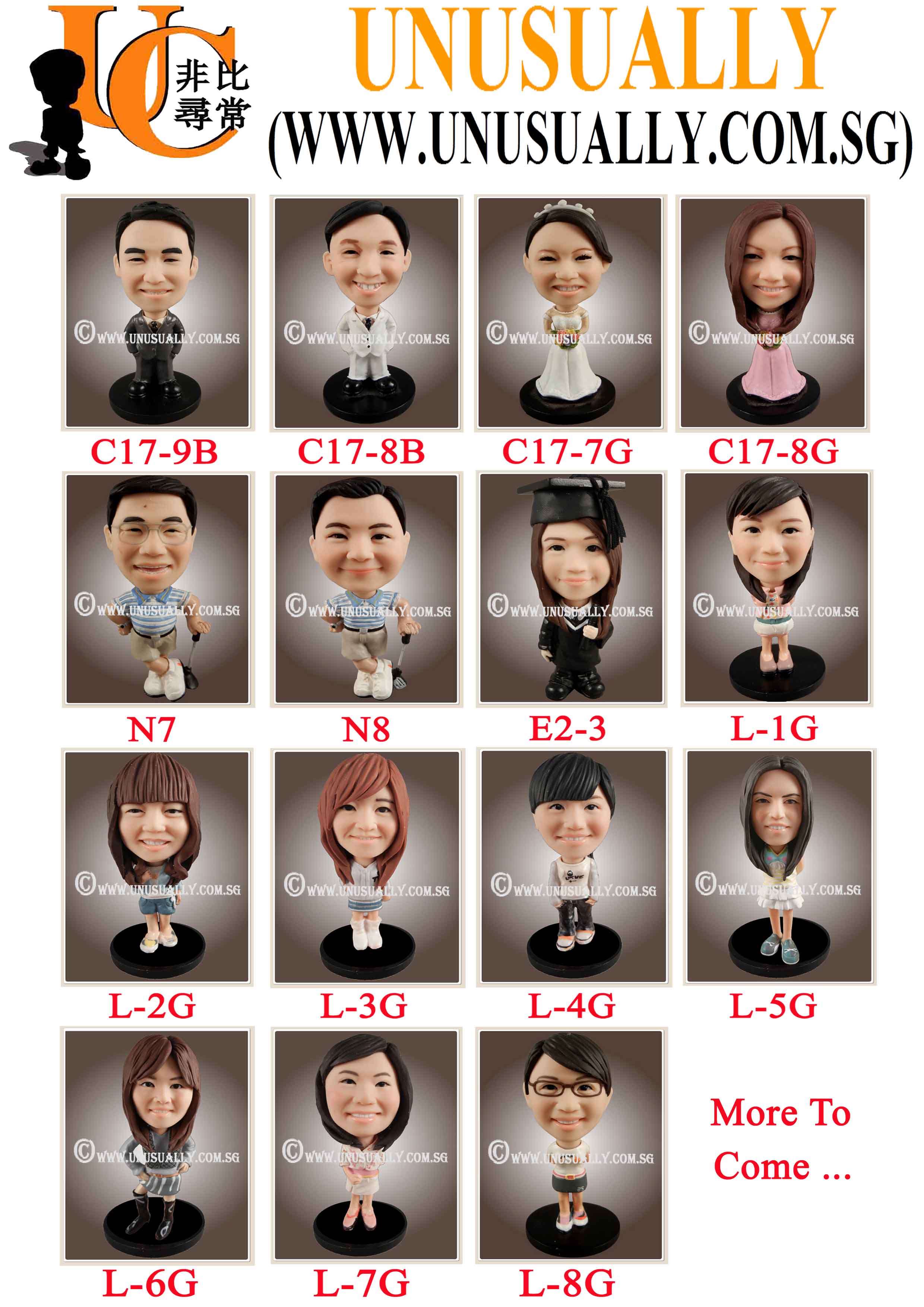 Custom 3D 10-12cm Tall Mini Figurines Summary List